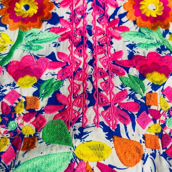 Floral Blue and Pink Dress - Picture 9 of 16